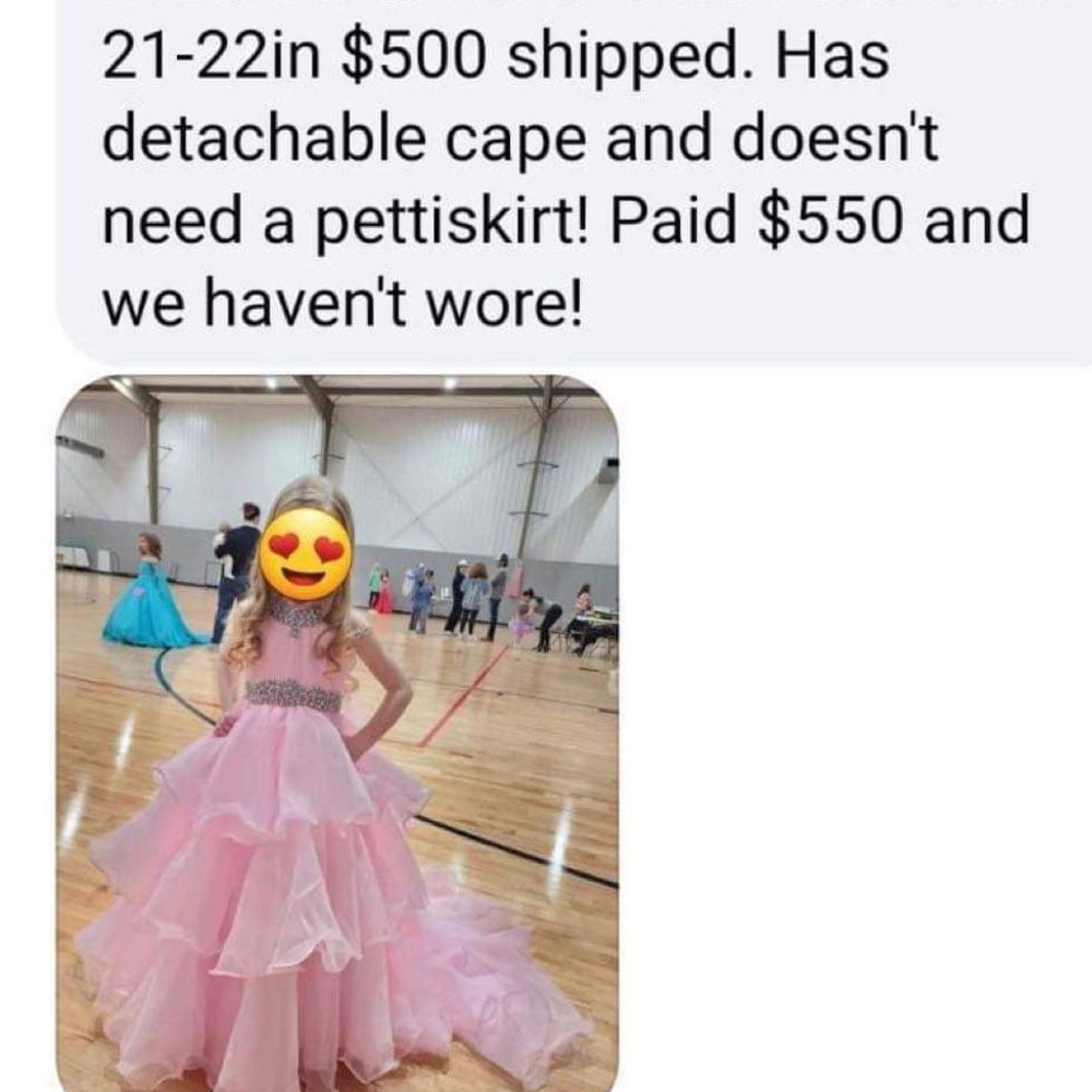 Custom gown, never worn and just stunning in person.